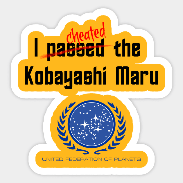 Star Trek - Kobayashi Maru Sticker by LeftField